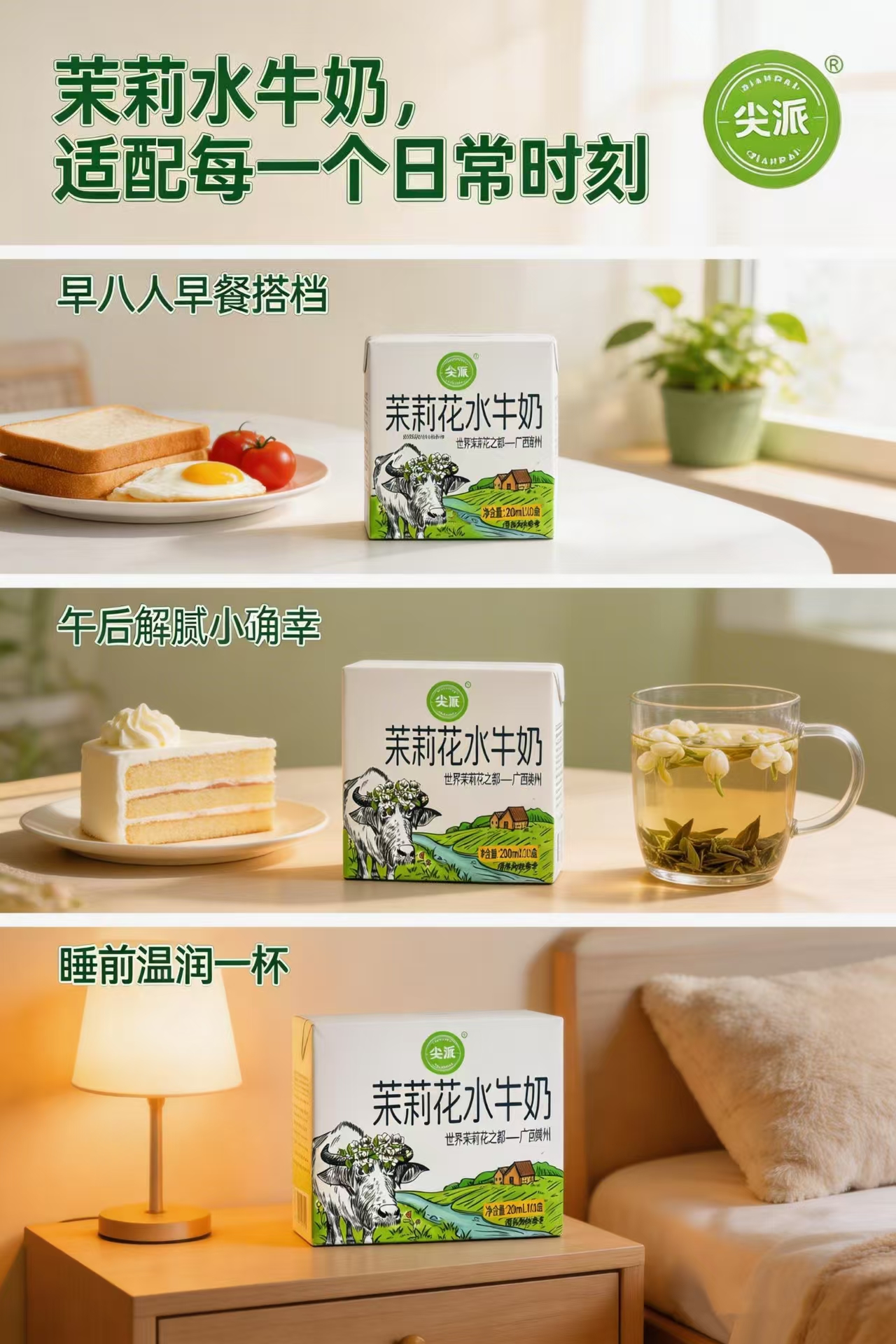 茉莉花水牛奶